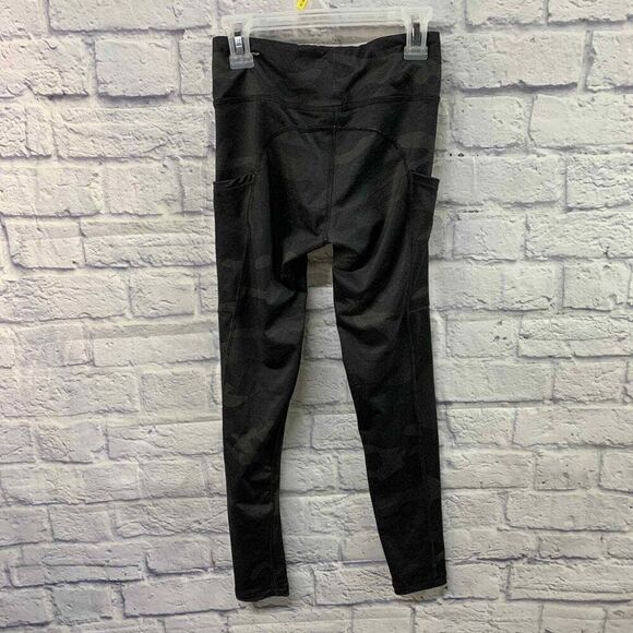 Aeropostale Leggings‎ Womens XS Green Camouflage Camo Ankle Phone Pocket - Picture 3 of 4